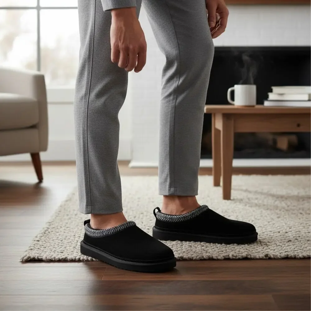 Koolaburra By UGG Men’s Burree Suede Slippers – Black – Size 12 NEW